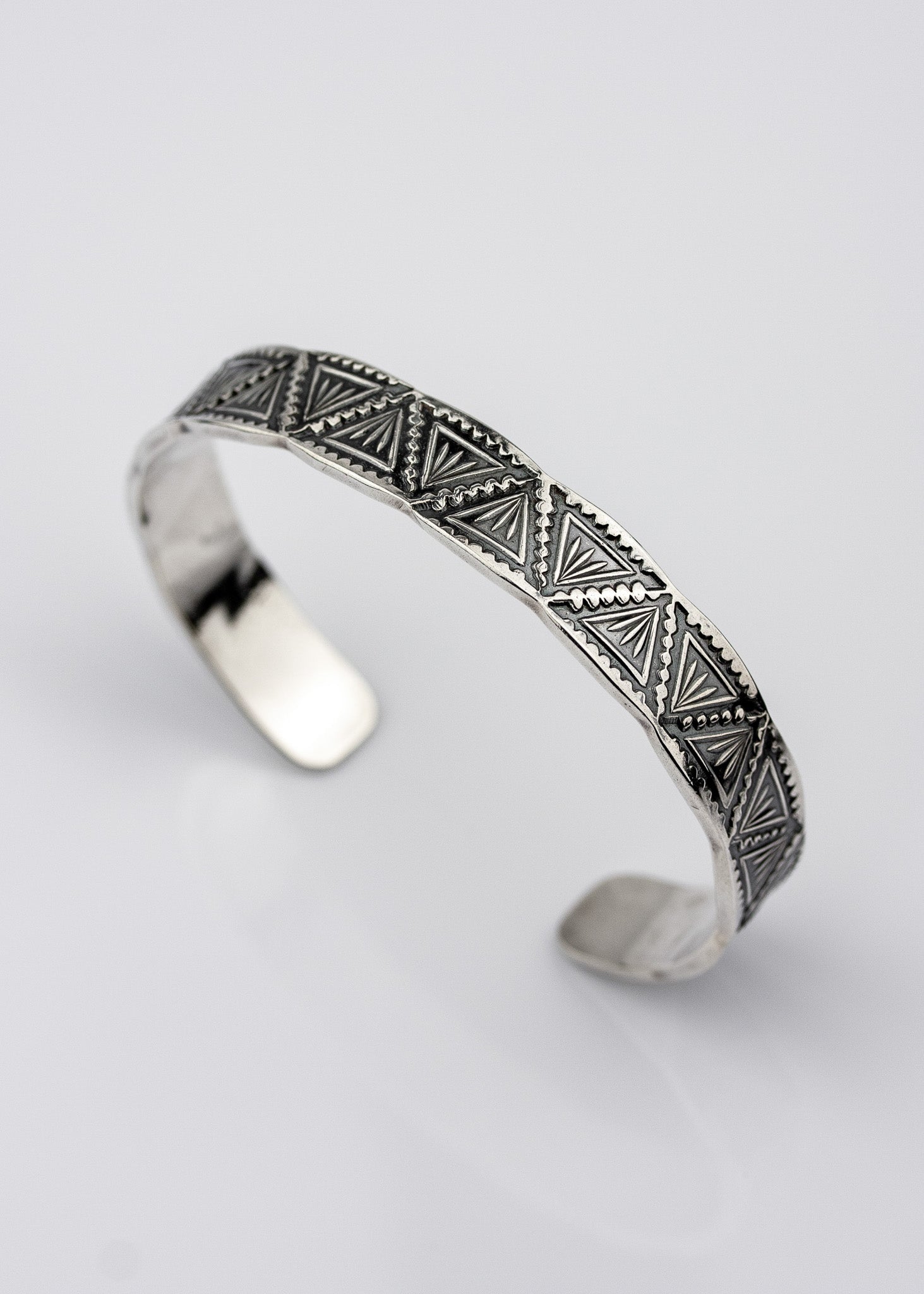 V Cuff Bracelet in Silver