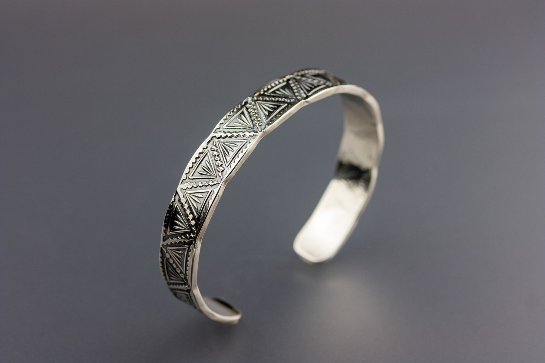 Silver mens cuff bracelet