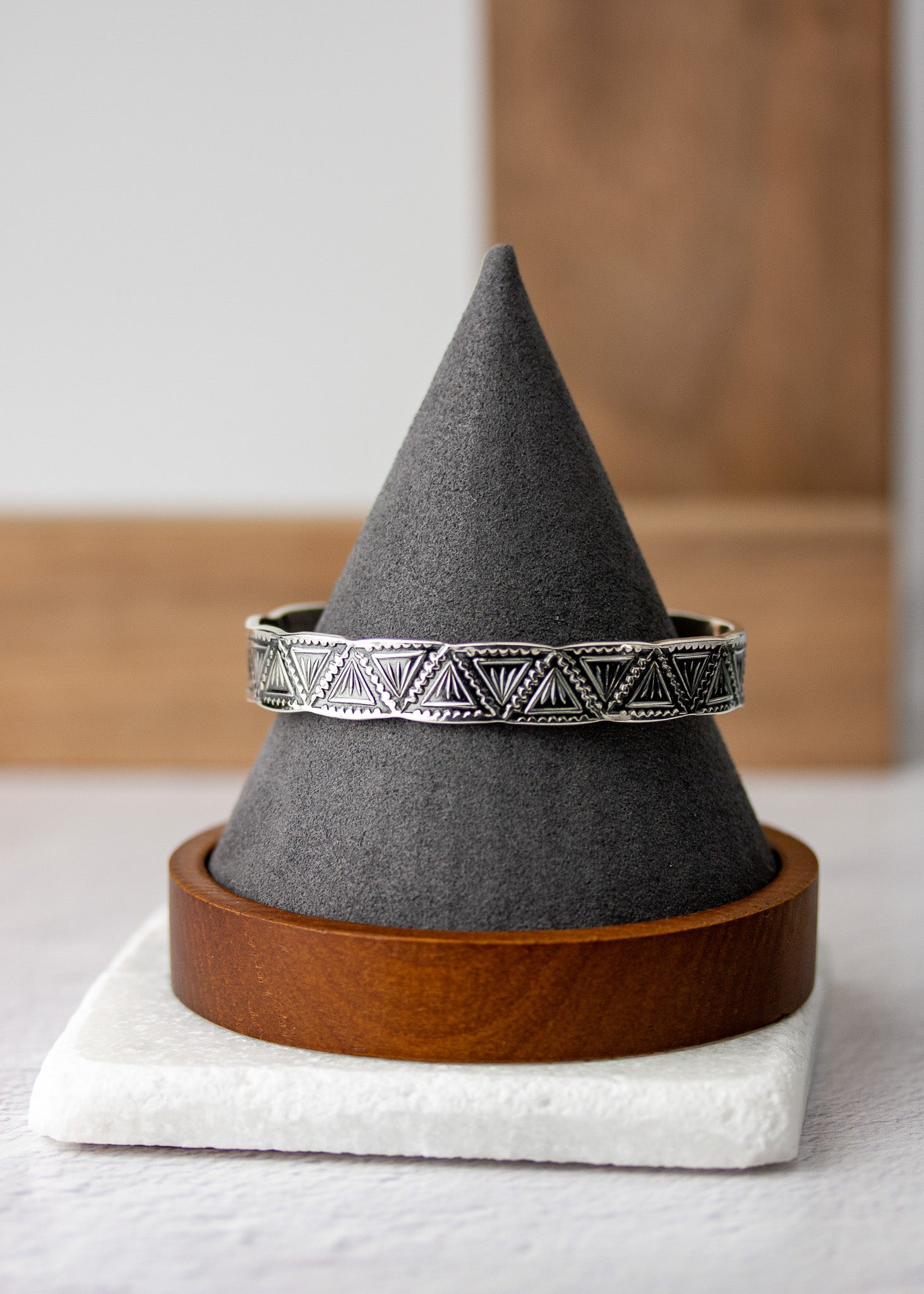 Thick silver cuff bracelet for men