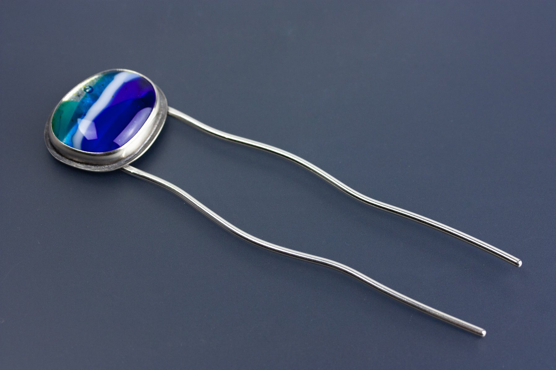 Clear Skies Glass Hair Fork