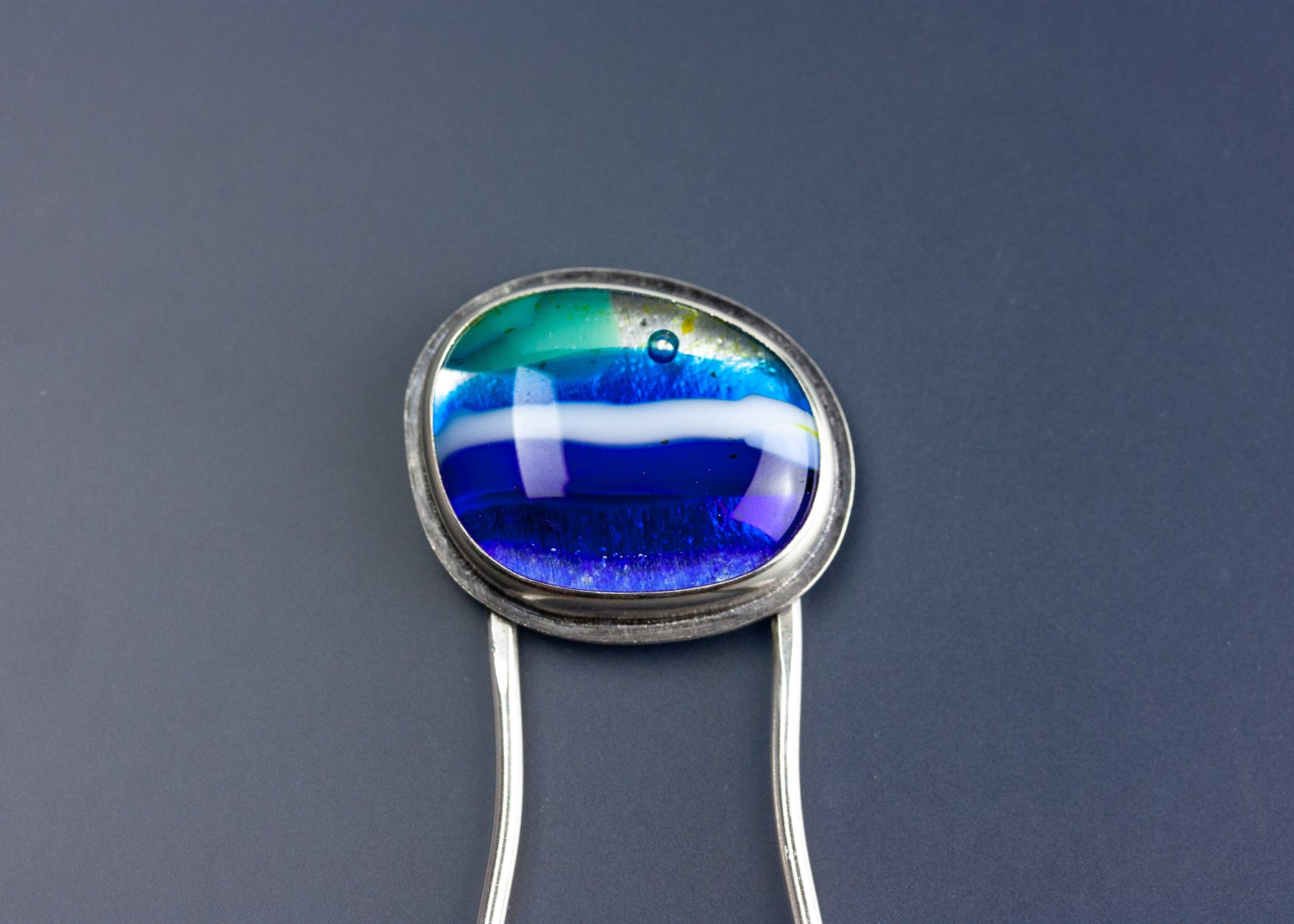 Clear Skies Glass Hair Fork