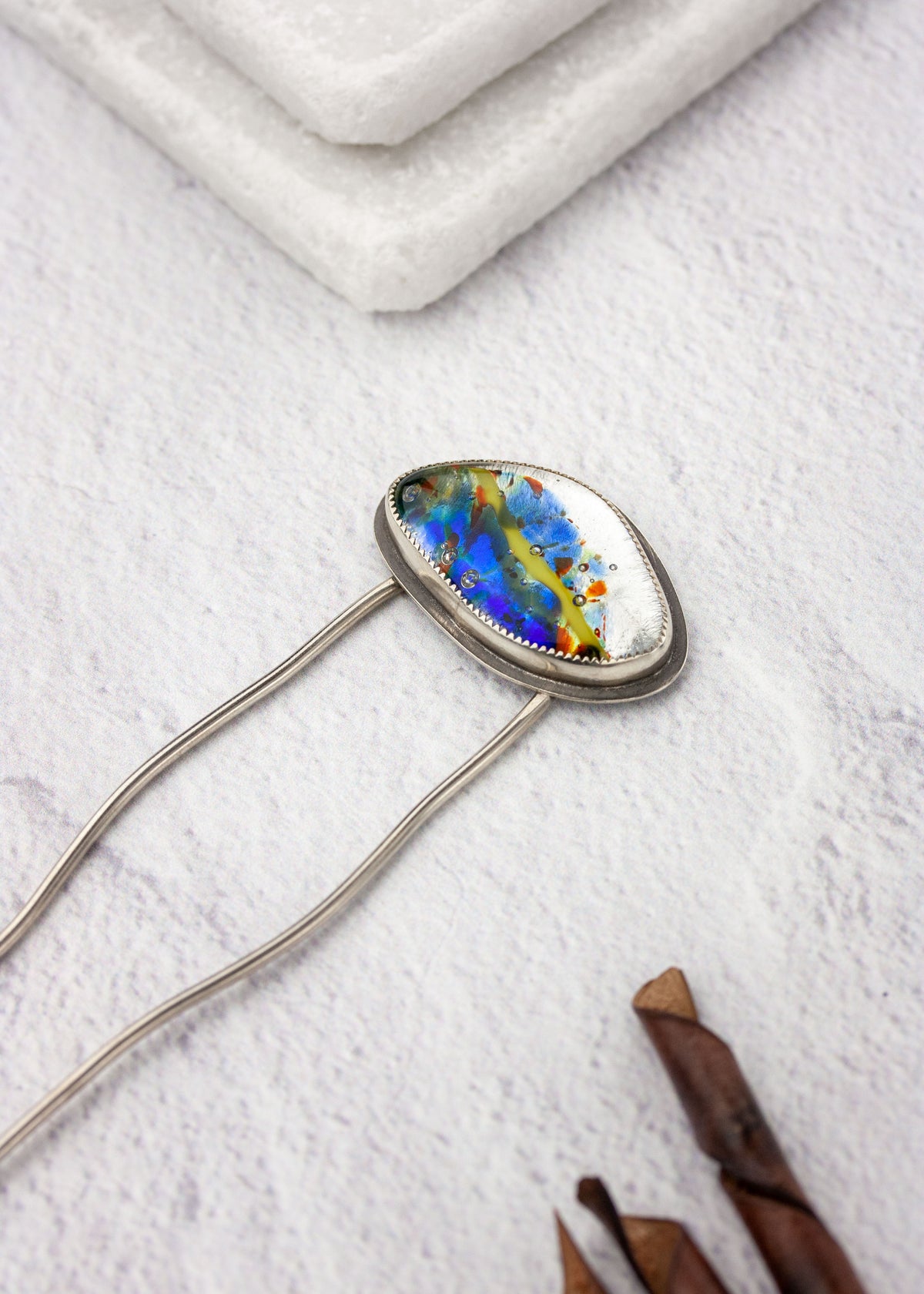 Zephyr Glass Hair Fork
