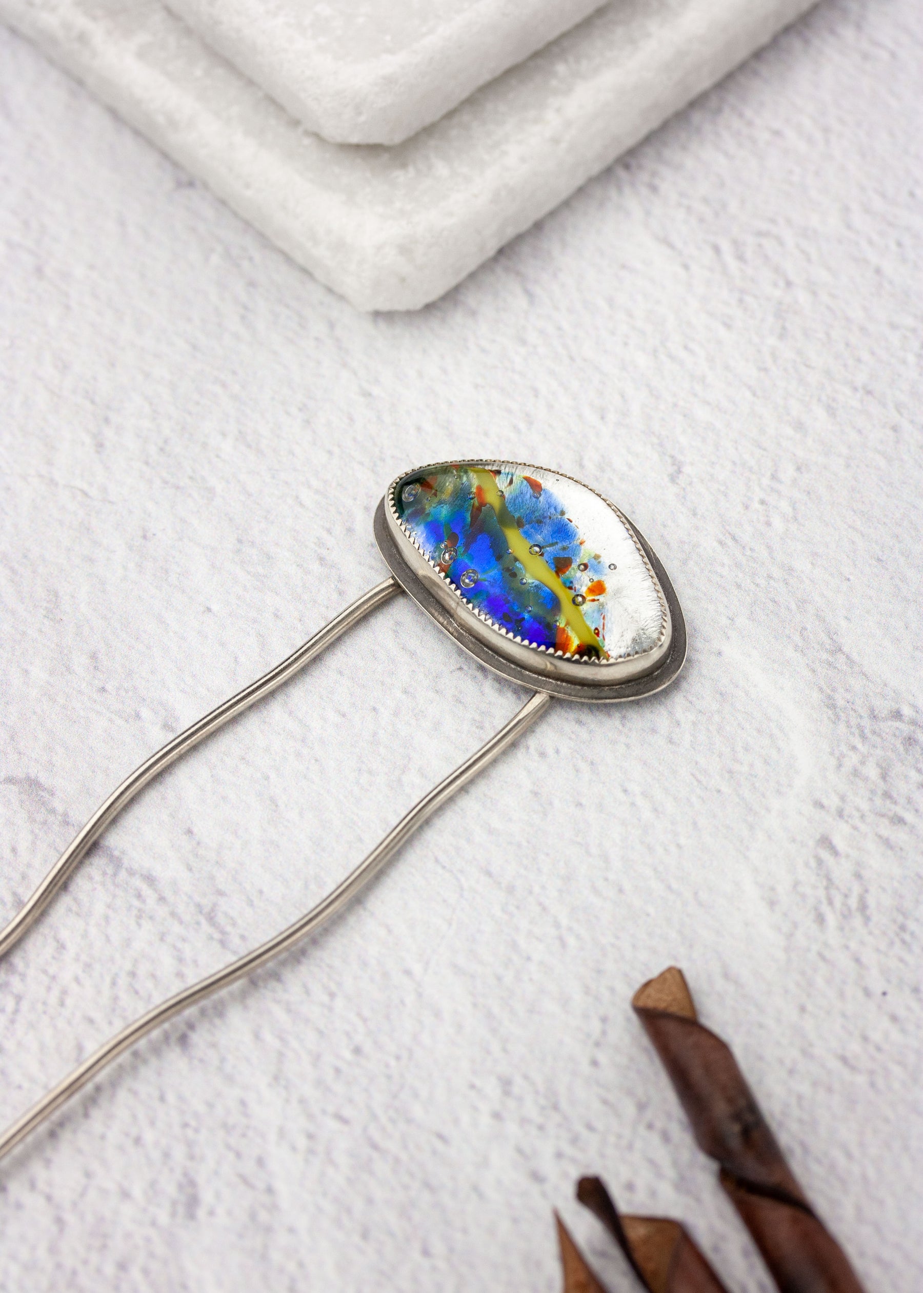 Zephyr Glass Hair Fork