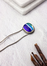 Clear Skies Glass Hair Fork
