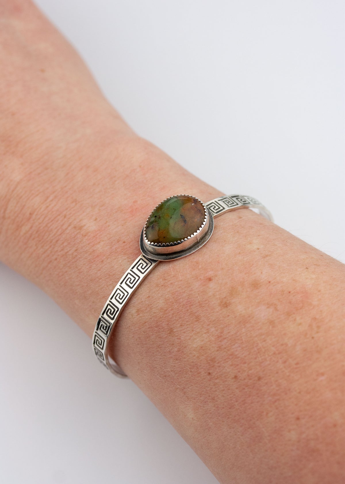 Antheia | Green Opal Cuff Bracelet