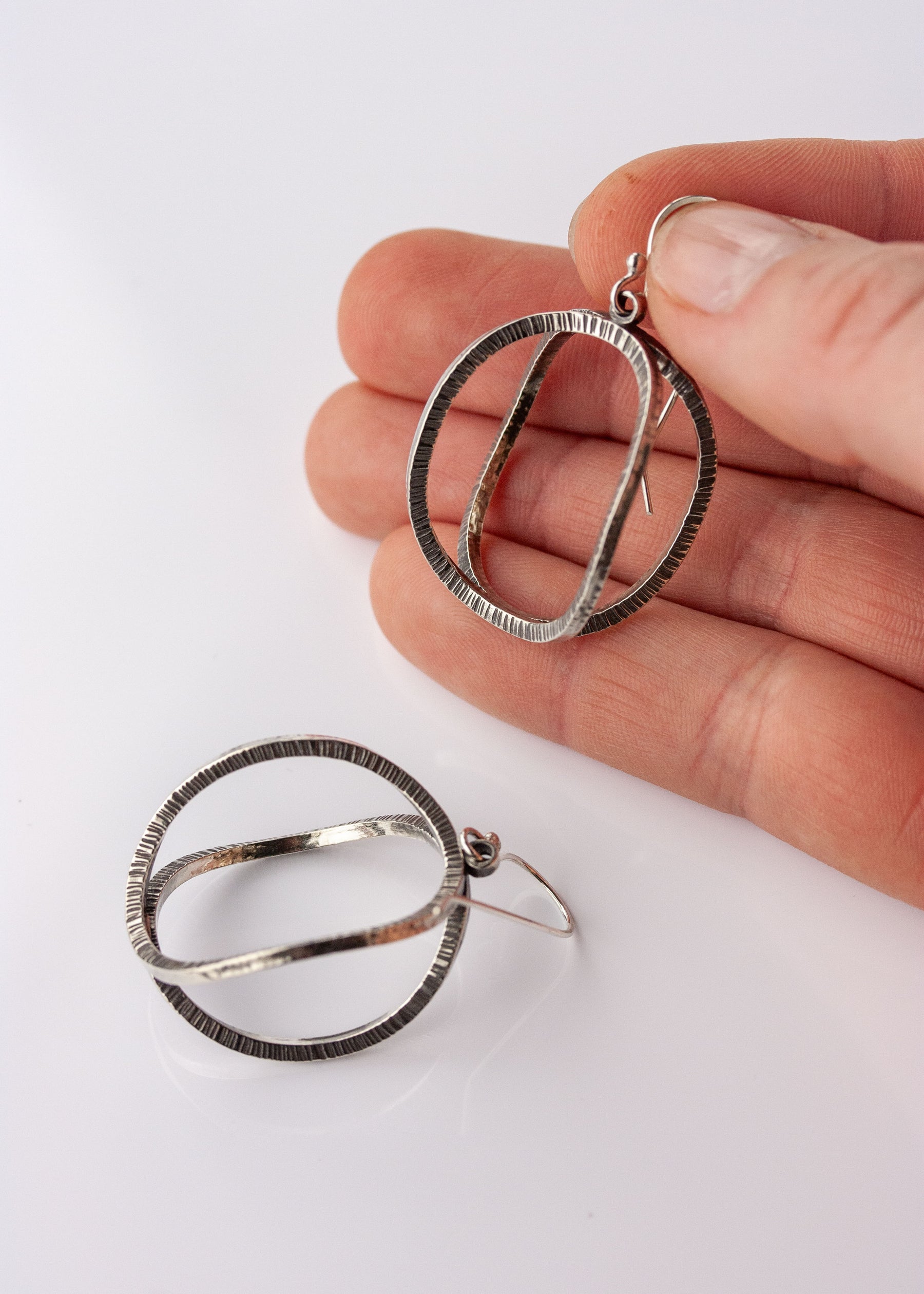 Atomic 3D Hoop Earrings