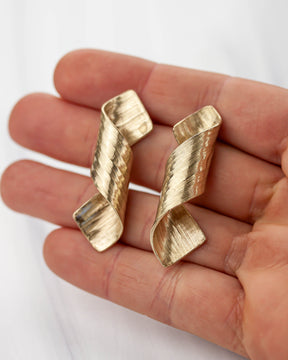Cascade Bronze Earrings (casted)