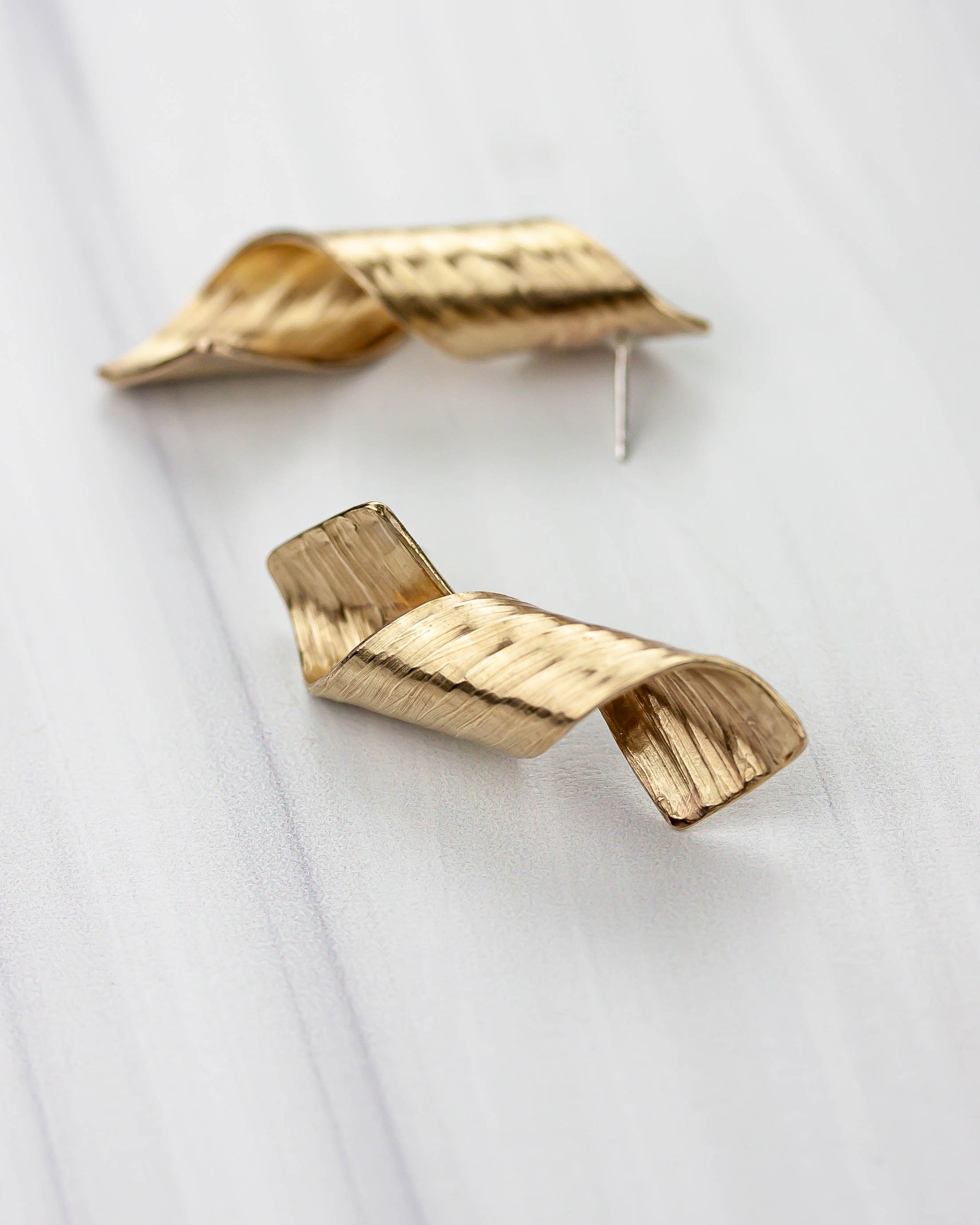 Cascade Bronze Earrings (casted)