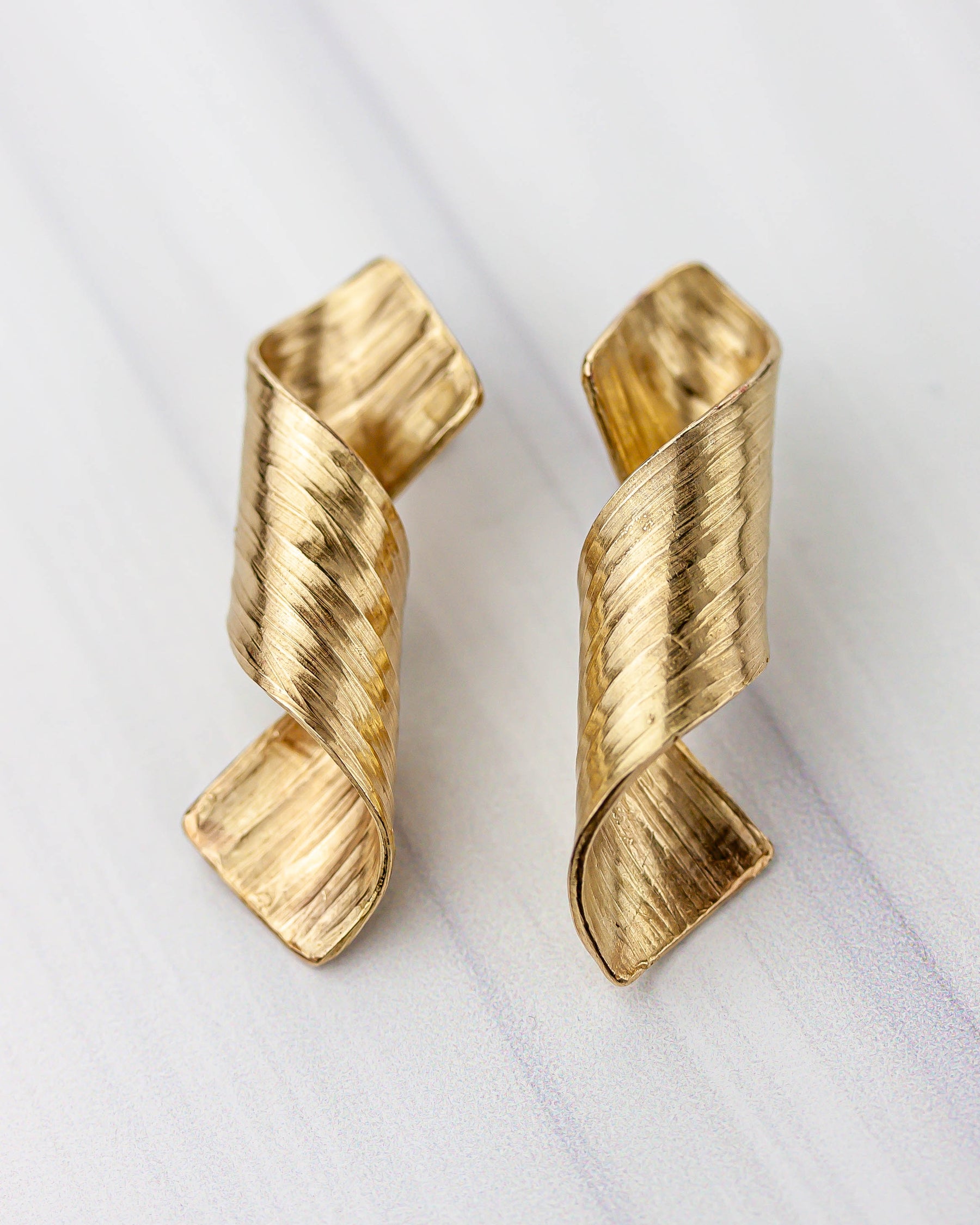 Cascade Bronze Earrings (casted)