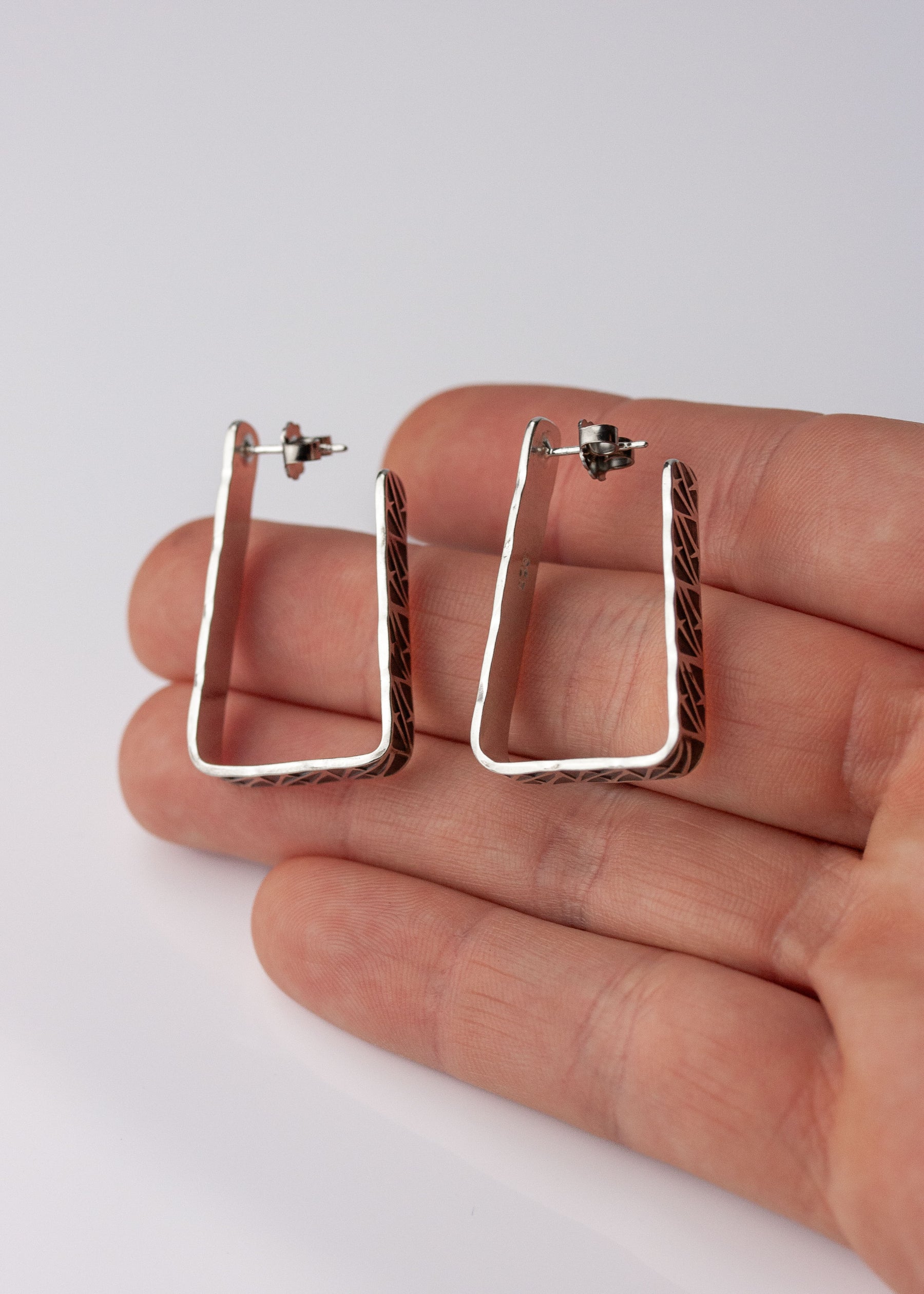 Geometry Squared Hoop Earrings