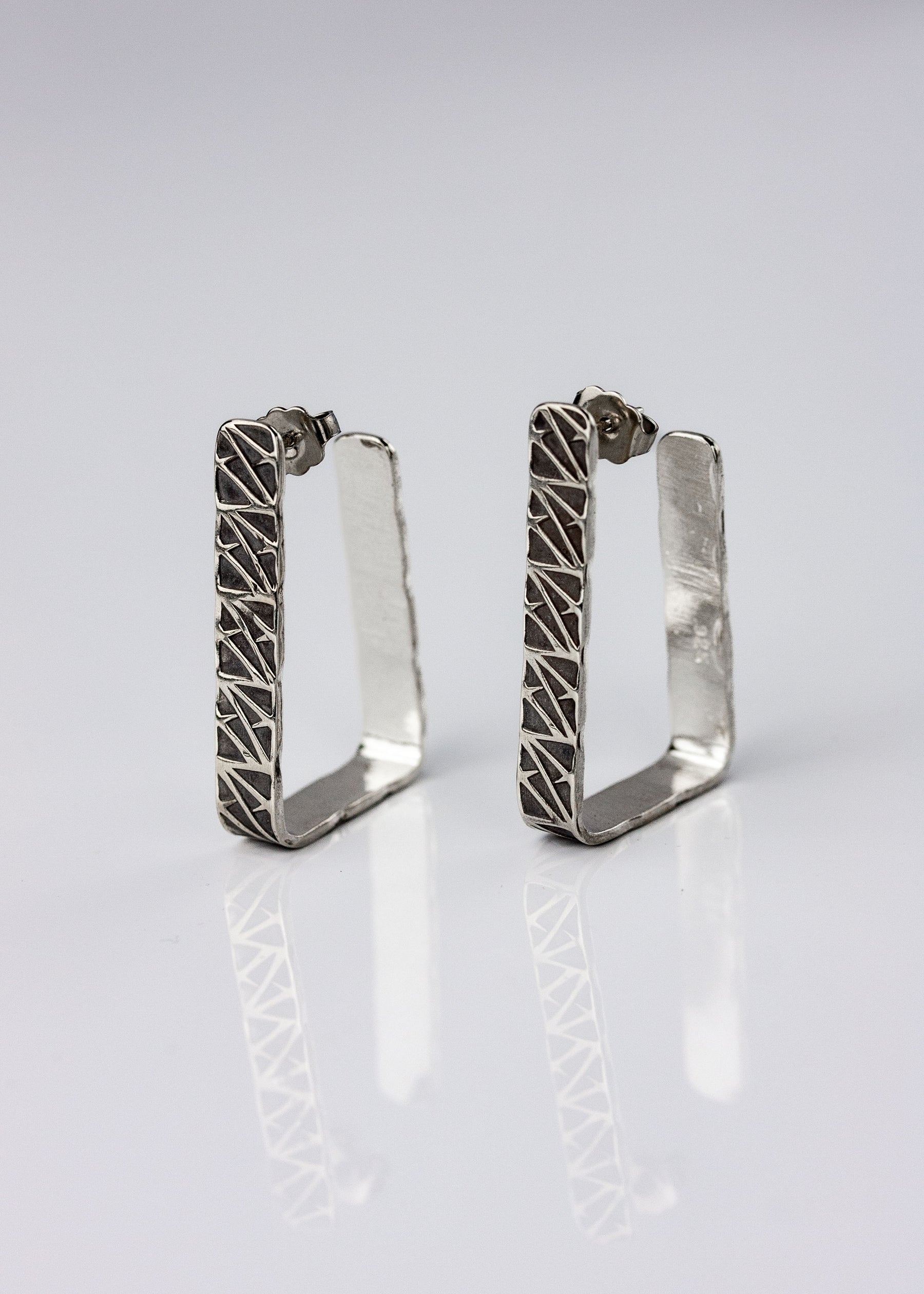 Geometry Squared Hoop Earrings