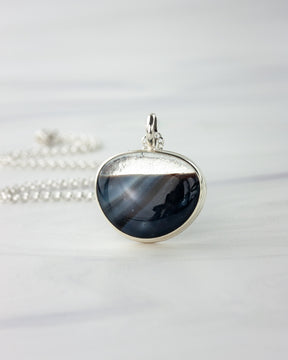 Depths | Grey glass pendant