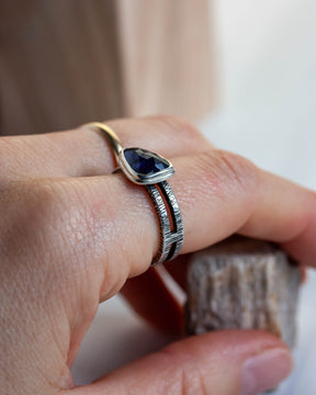 Iolite Double Band ring