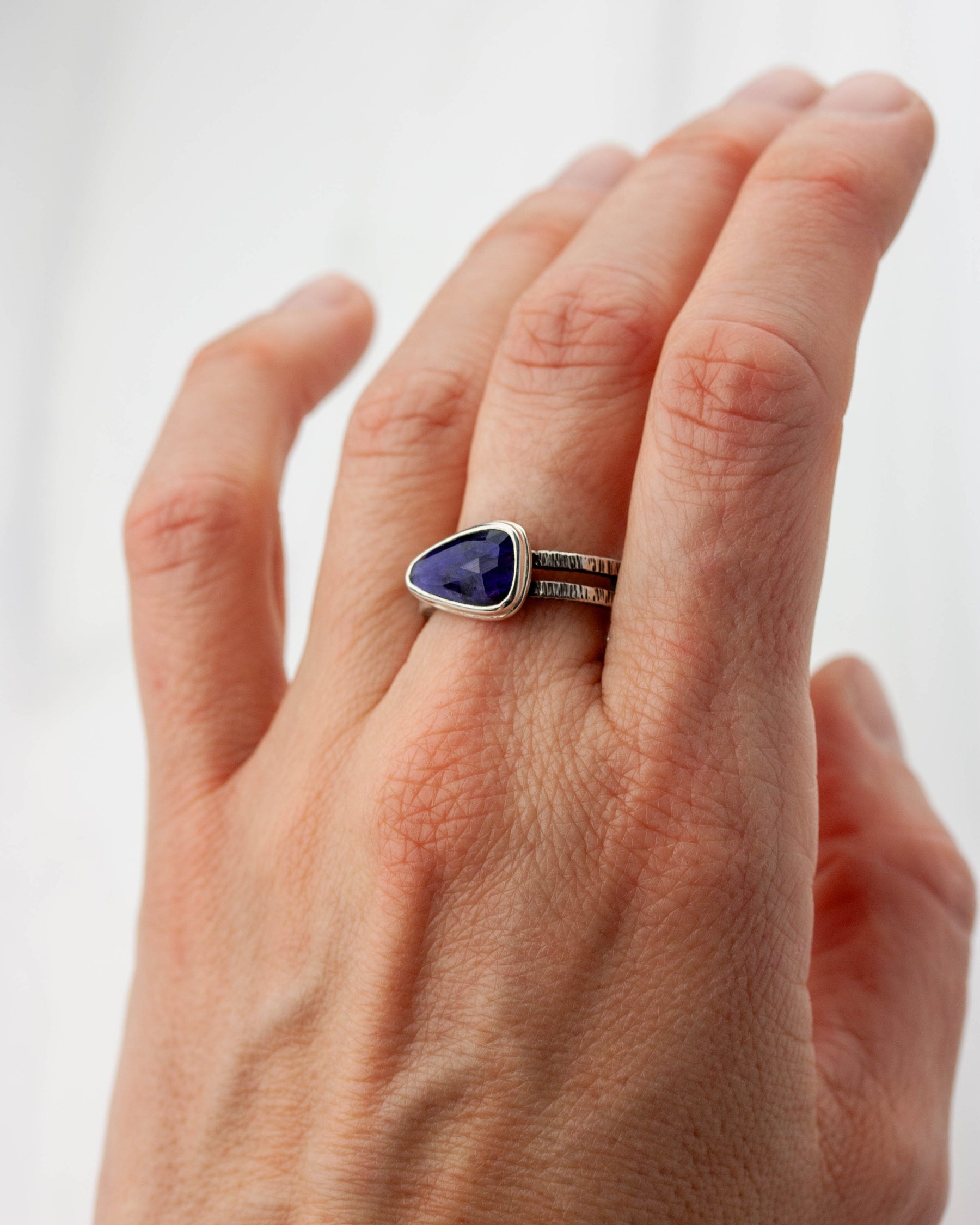 Iolite Double Band ring