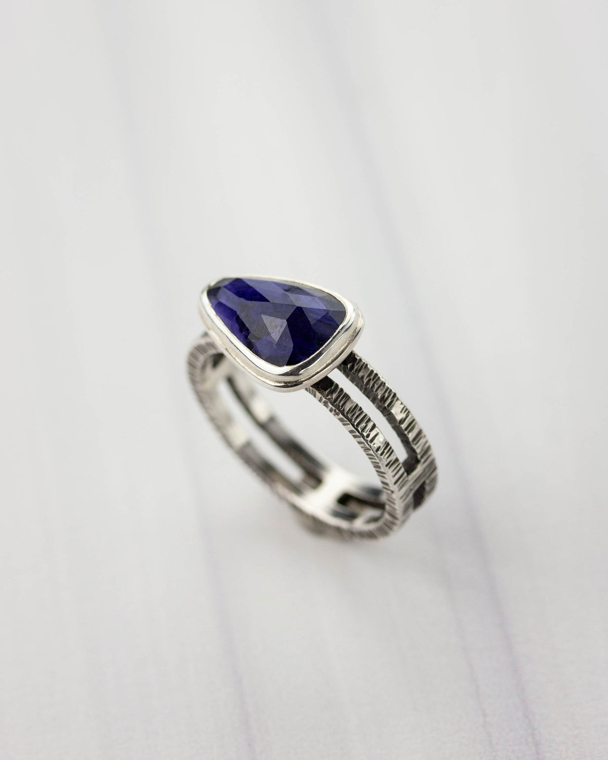 Iolite Double Band ring