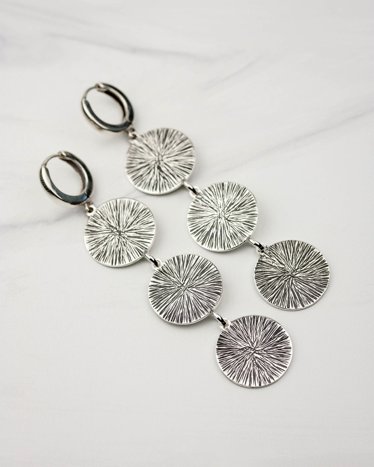 Triple Sunburst Earrings