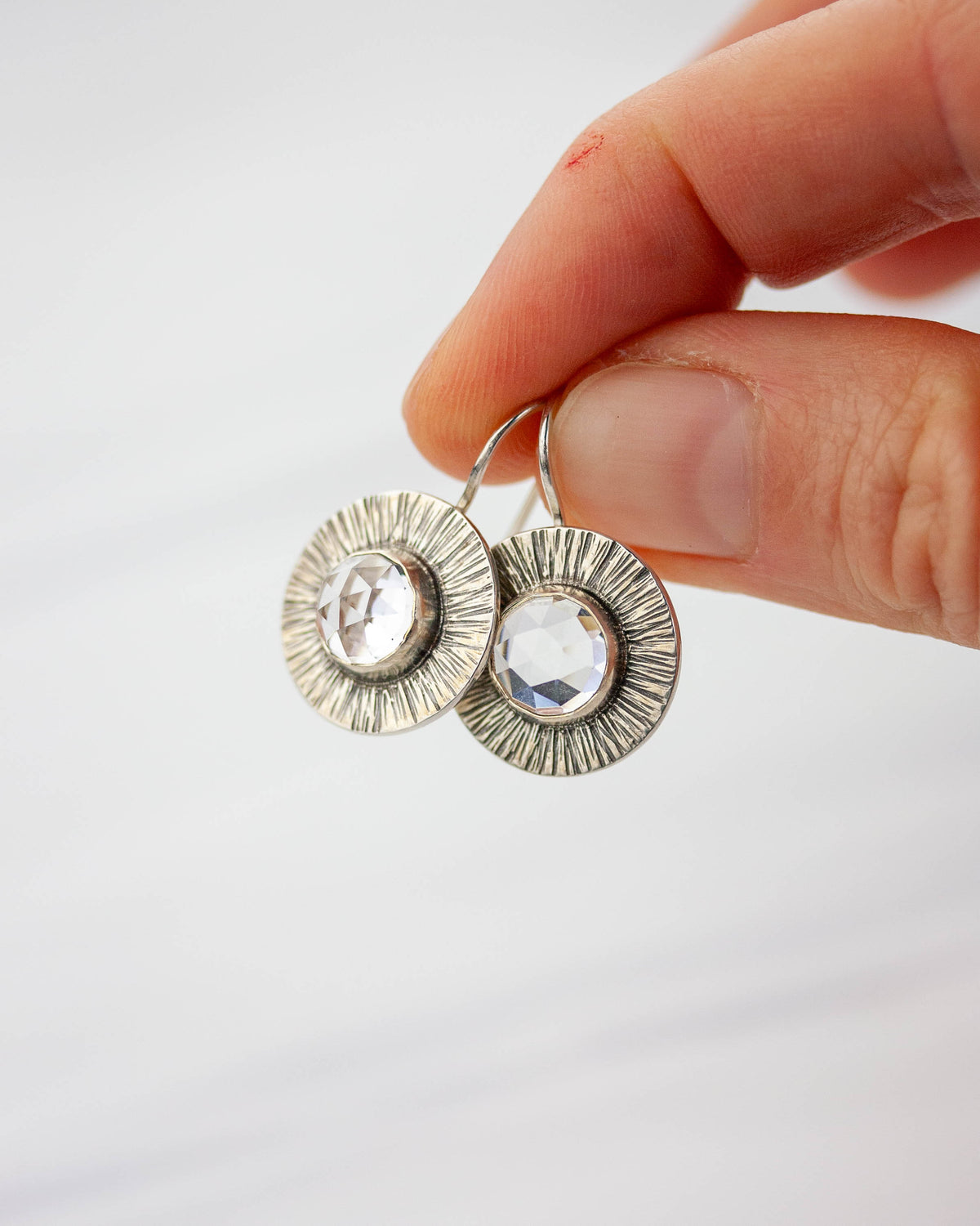 Sunburst Quartz Earrings
