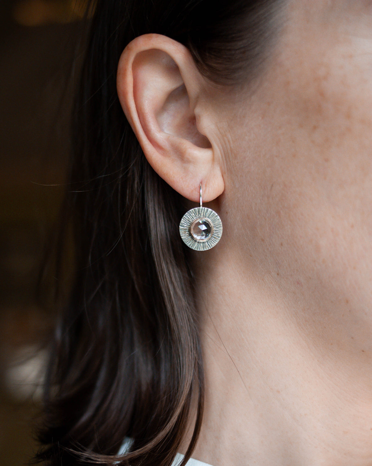 Sunburst Quartz Earrings