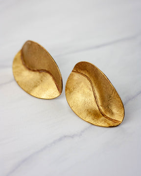 Meander Brass Earrings