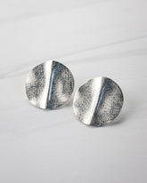 Radial silver Earrings