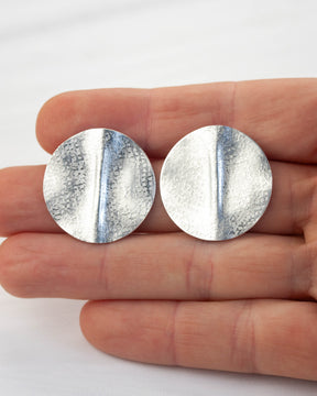 Radial silver Earrings