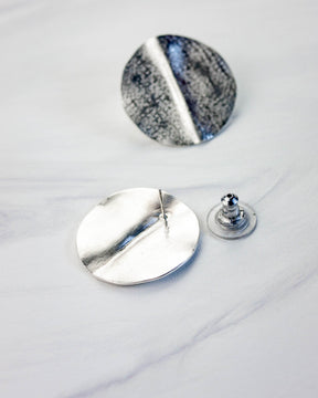 Radial silver Earrings