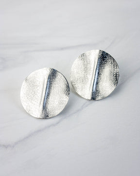 Radial silver Earrings