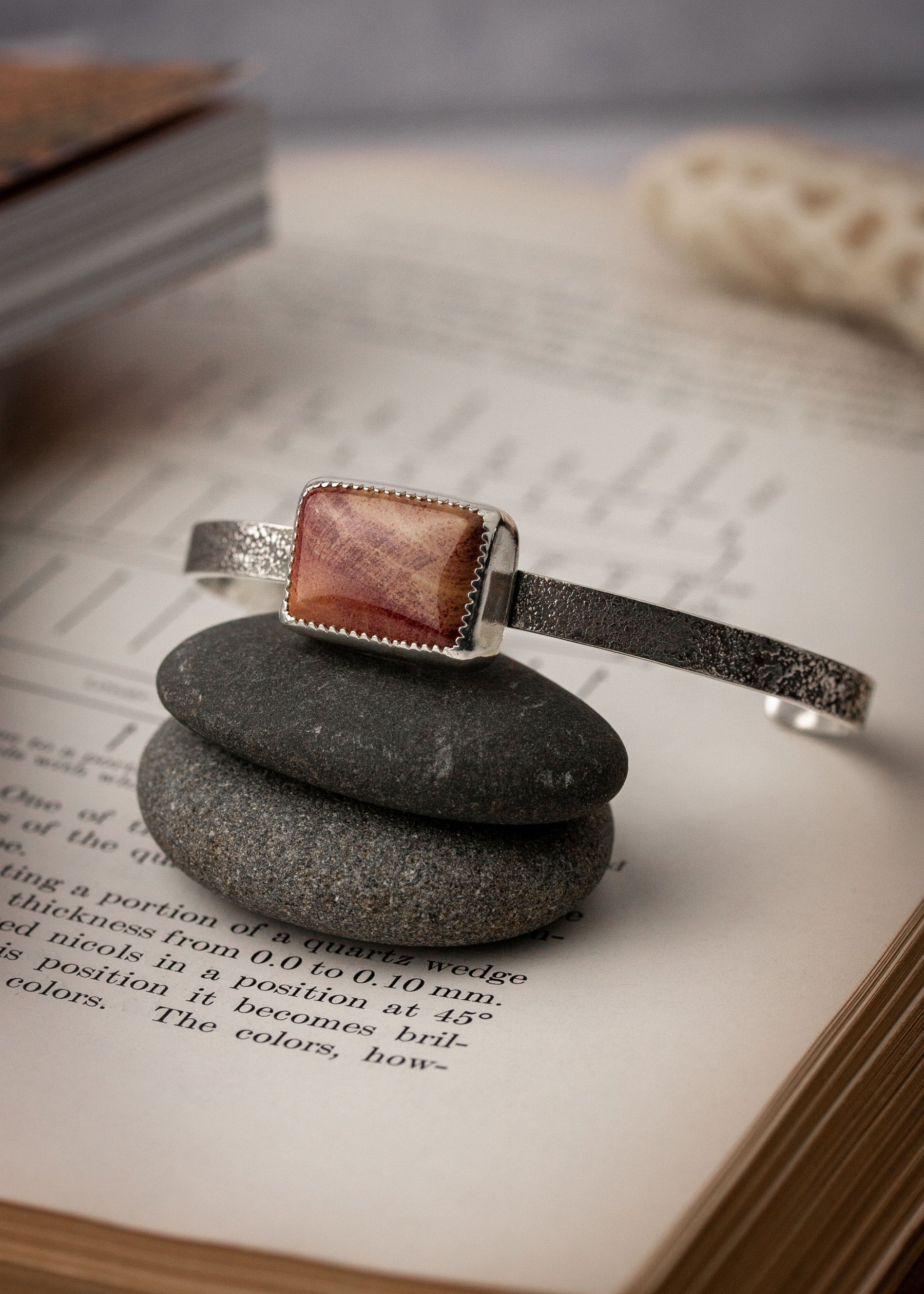 Windswept Red Jasper Cuff Bracelet