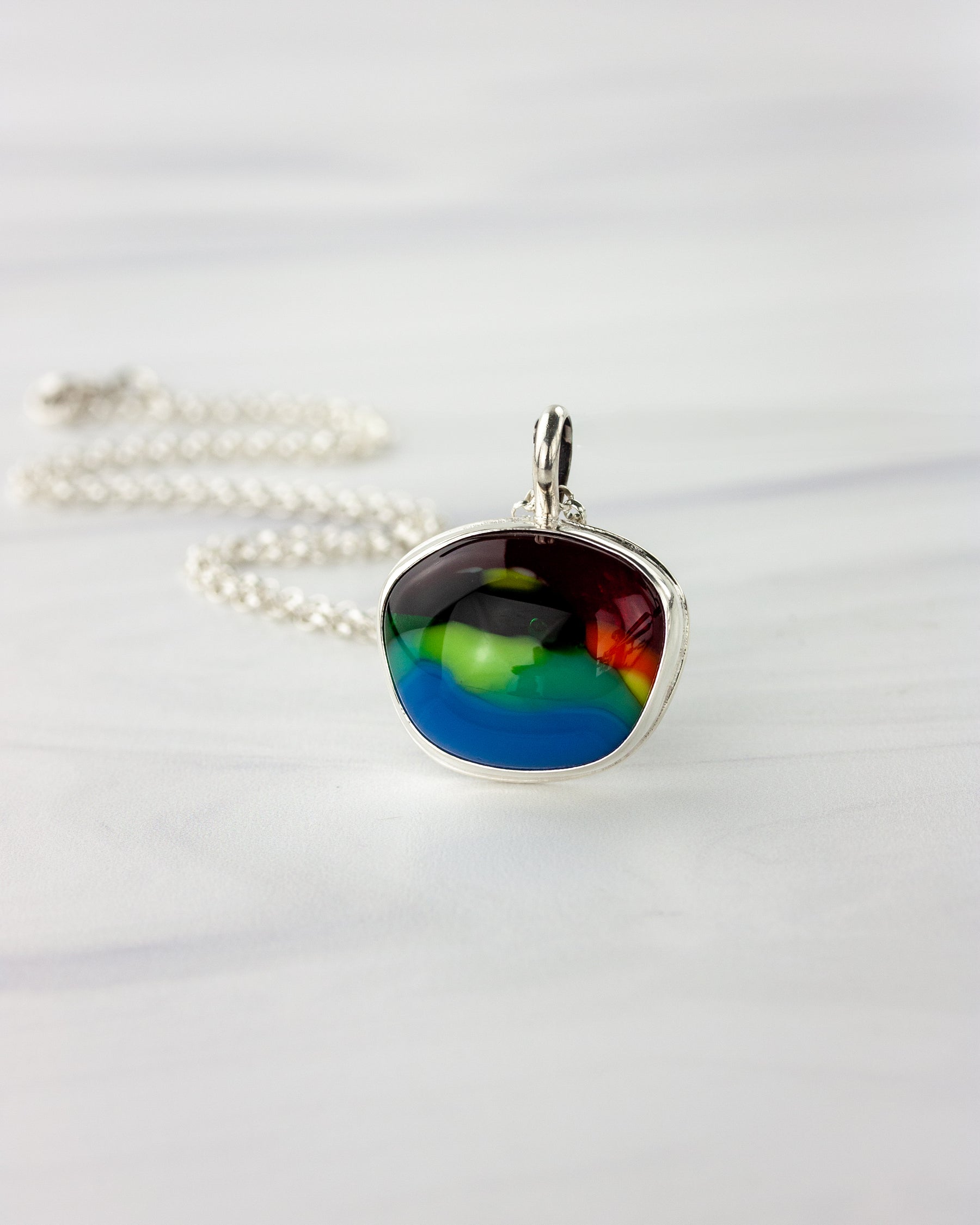 Chromatic | Rainbow glass pendant