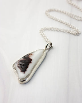 Snowbound | White glass pendant