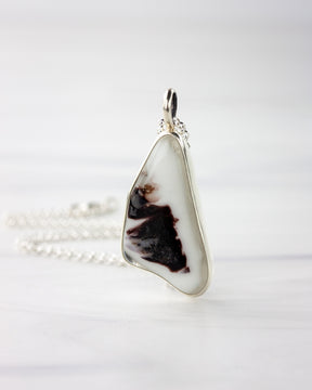 Snowbound | White glass pendant