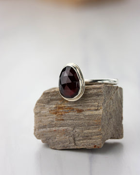 Garnet Pinnacle Ring, Size 7.25