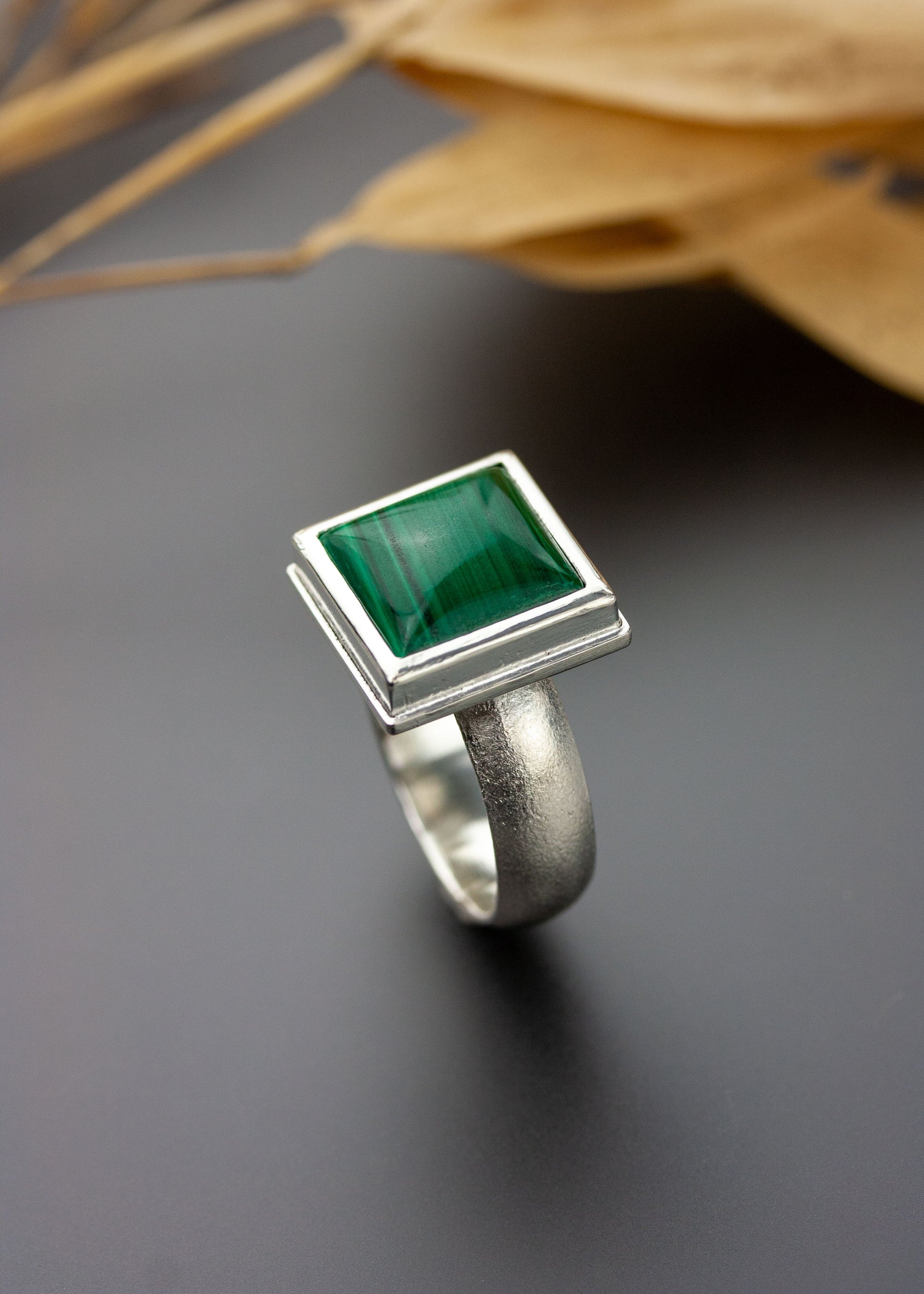 Attica Malachite Ring - US 9