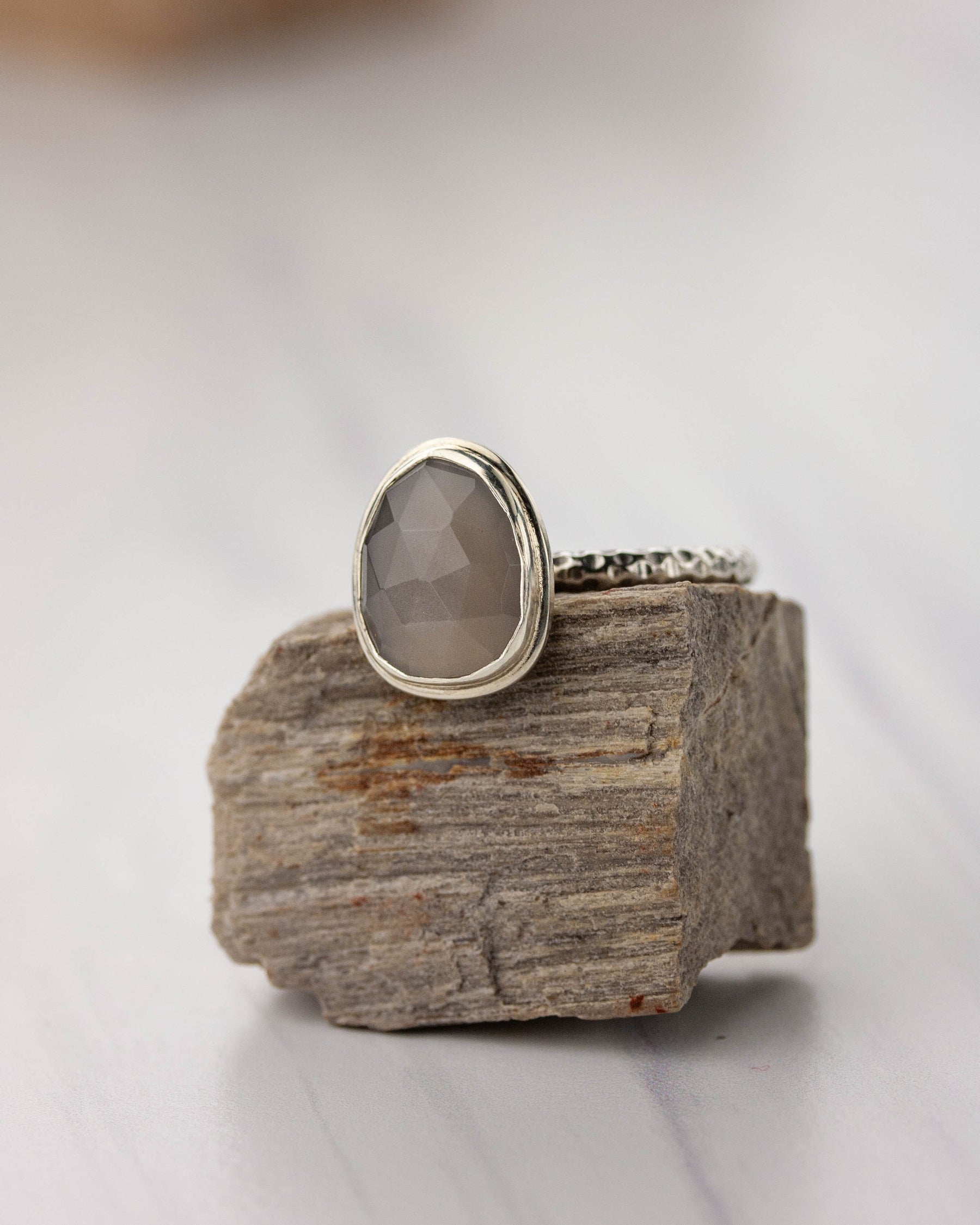 Moonstone Pinnacle Ring, Size 8