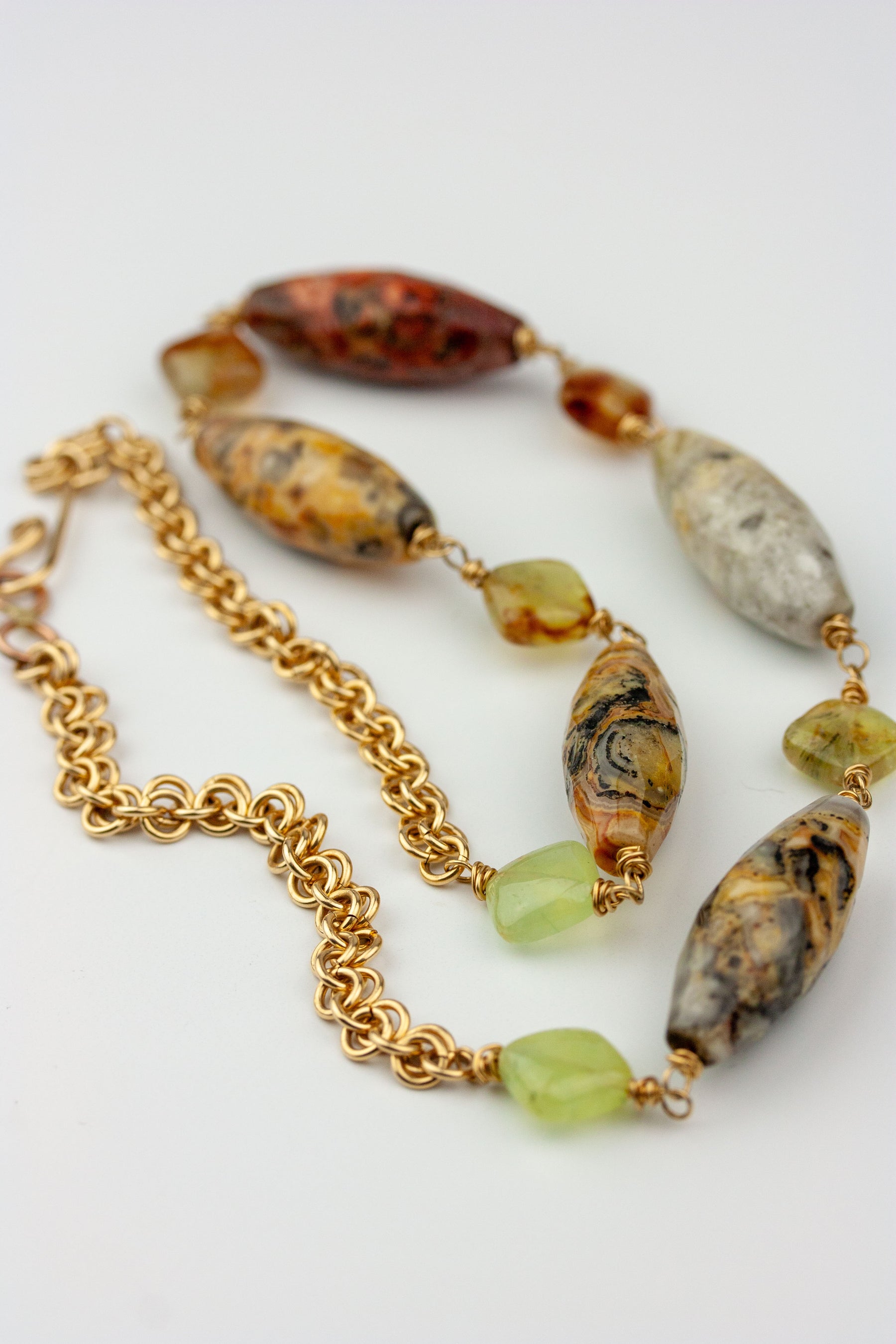 Golden Cavern Agate Necklace