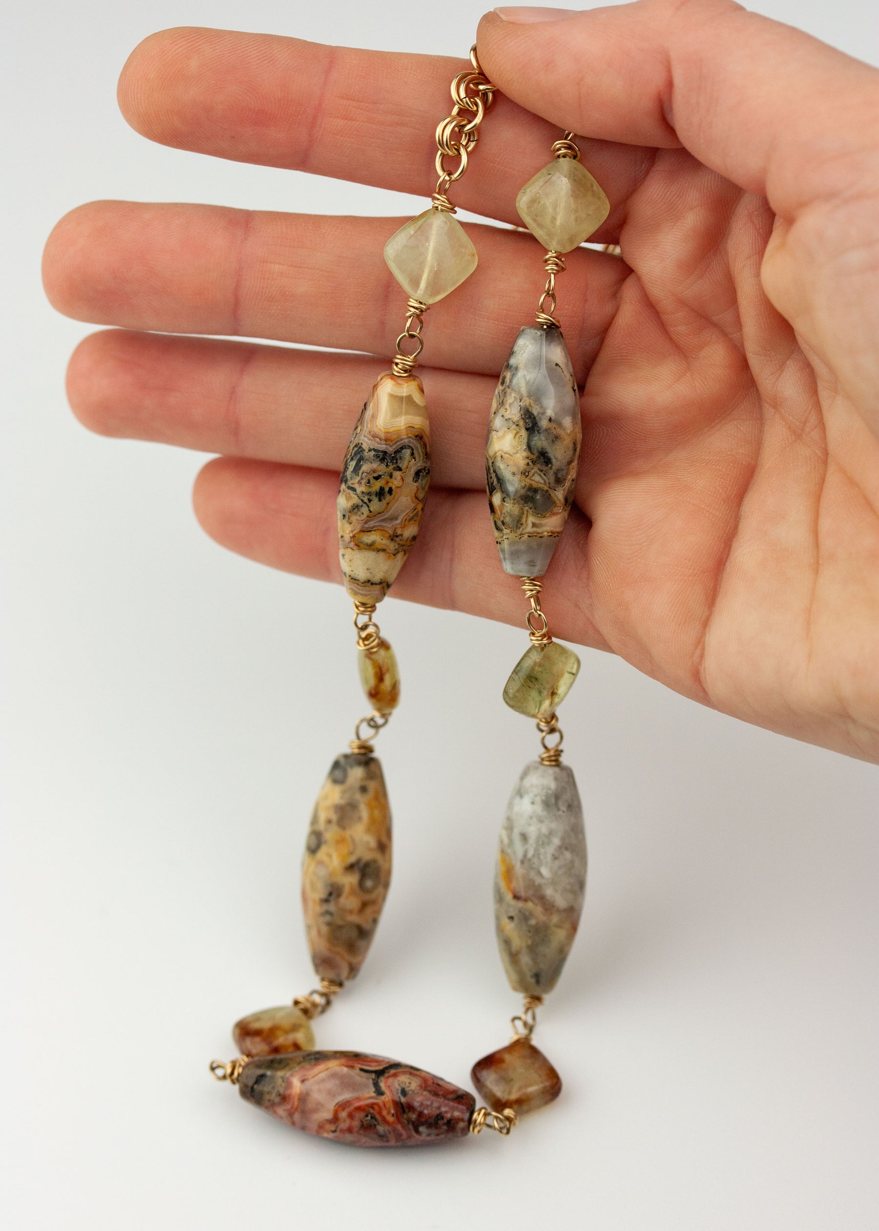 Golden Cavern Agate Necklace