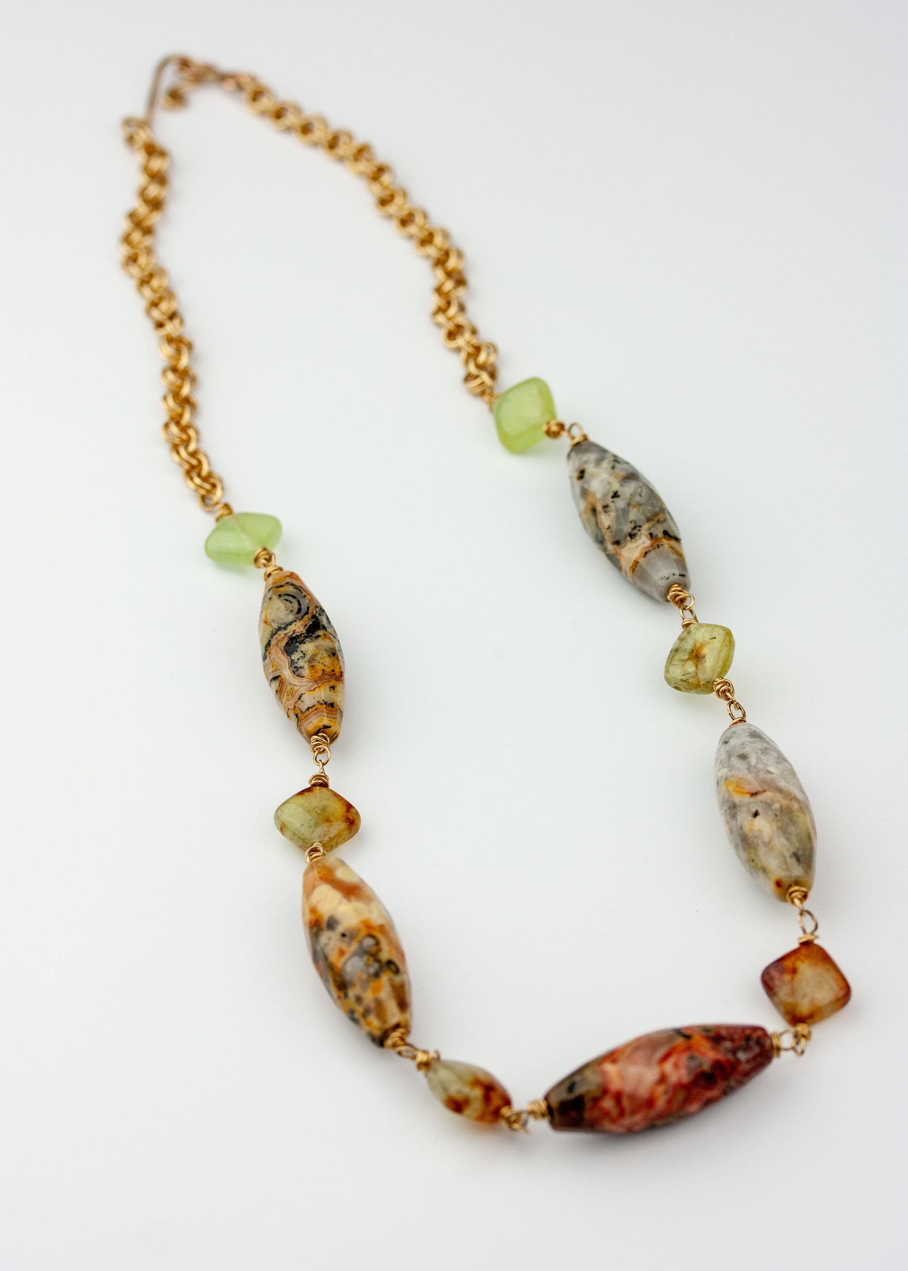 Golden Cavern Agate Necklace