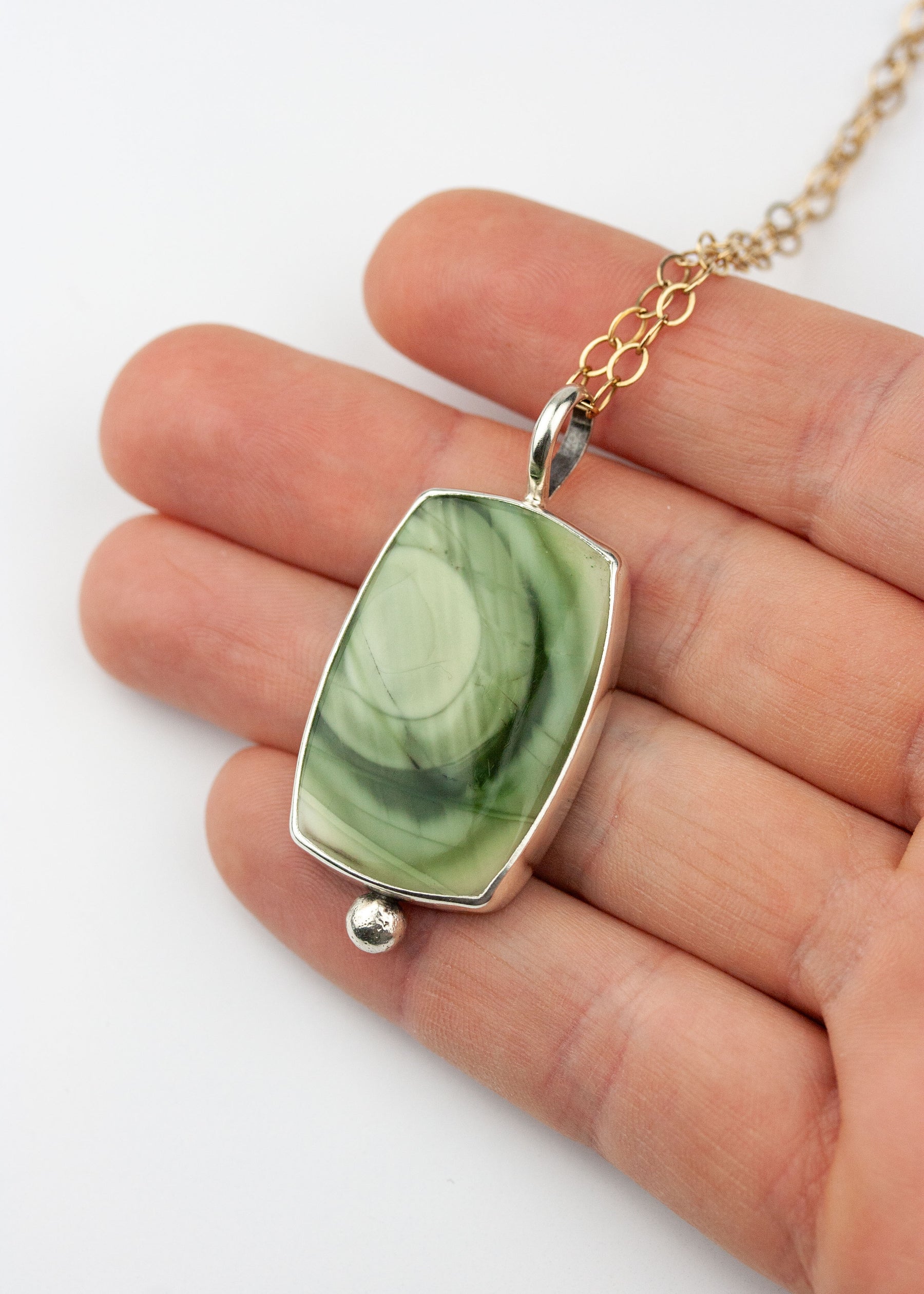 Green Imperial Jasper Pendant