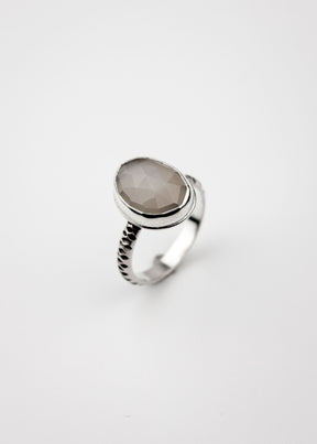 Gray Moonstone Ring - US 9.5