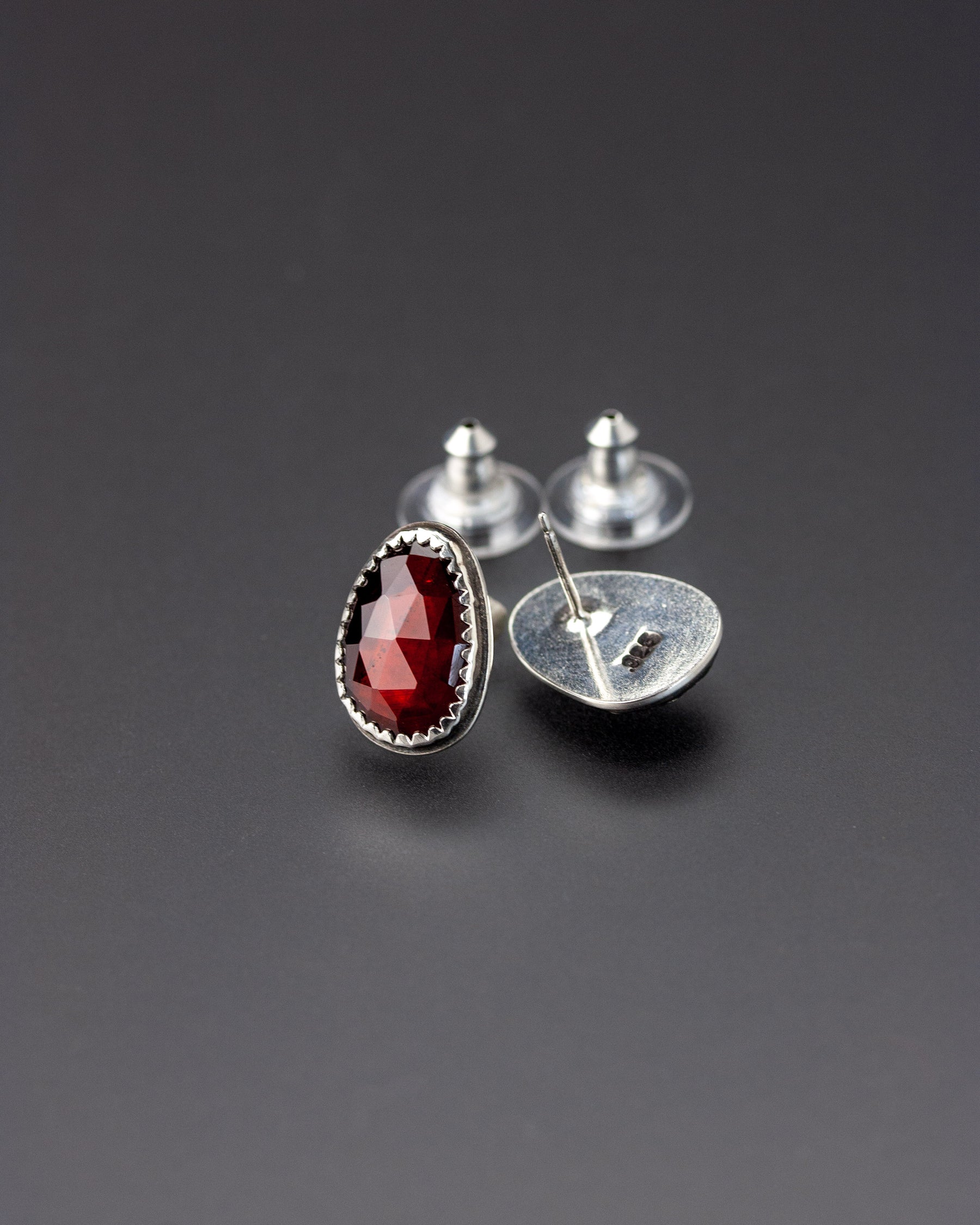 Garnet Stud Earrings