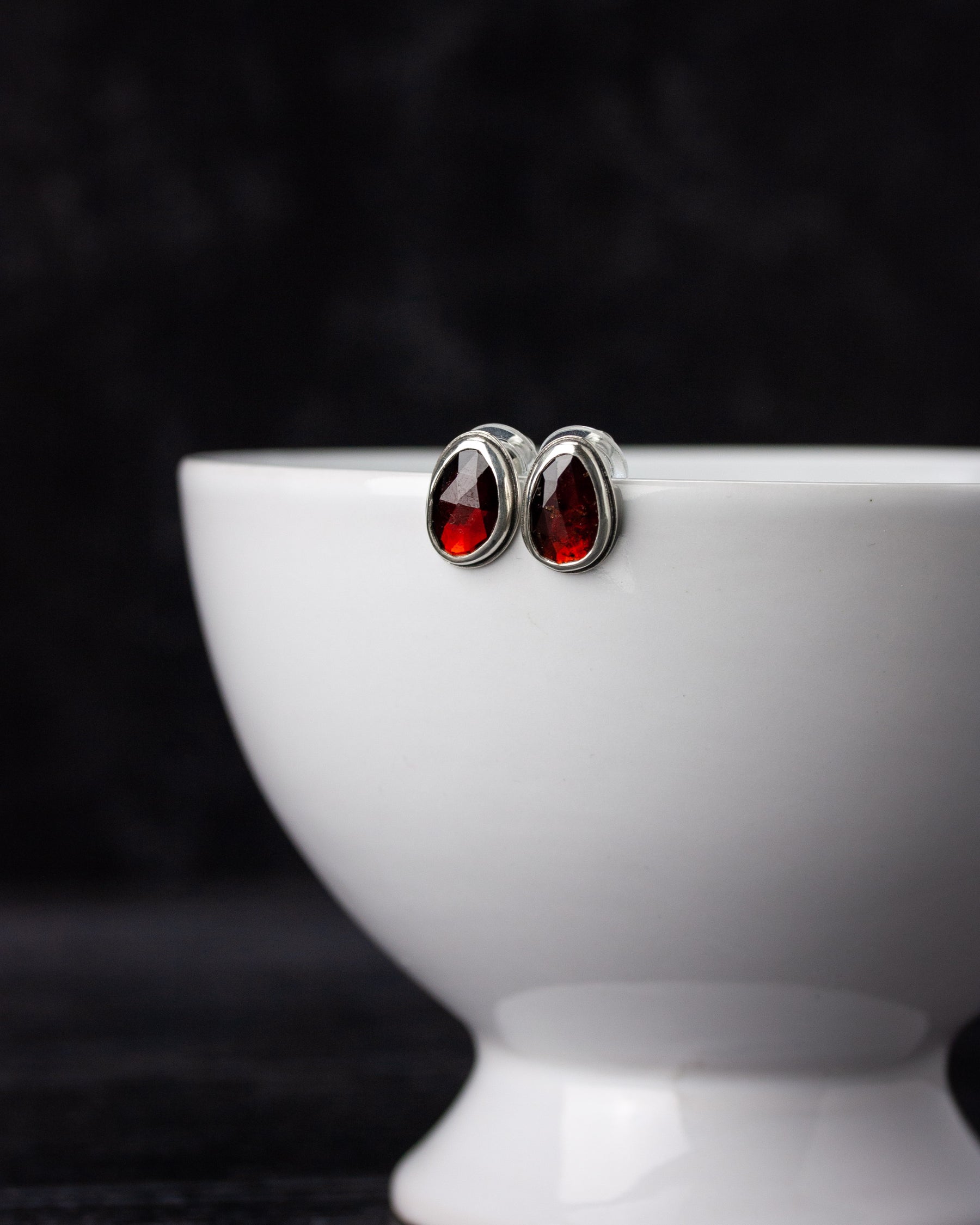 Garnet Stud Earrings