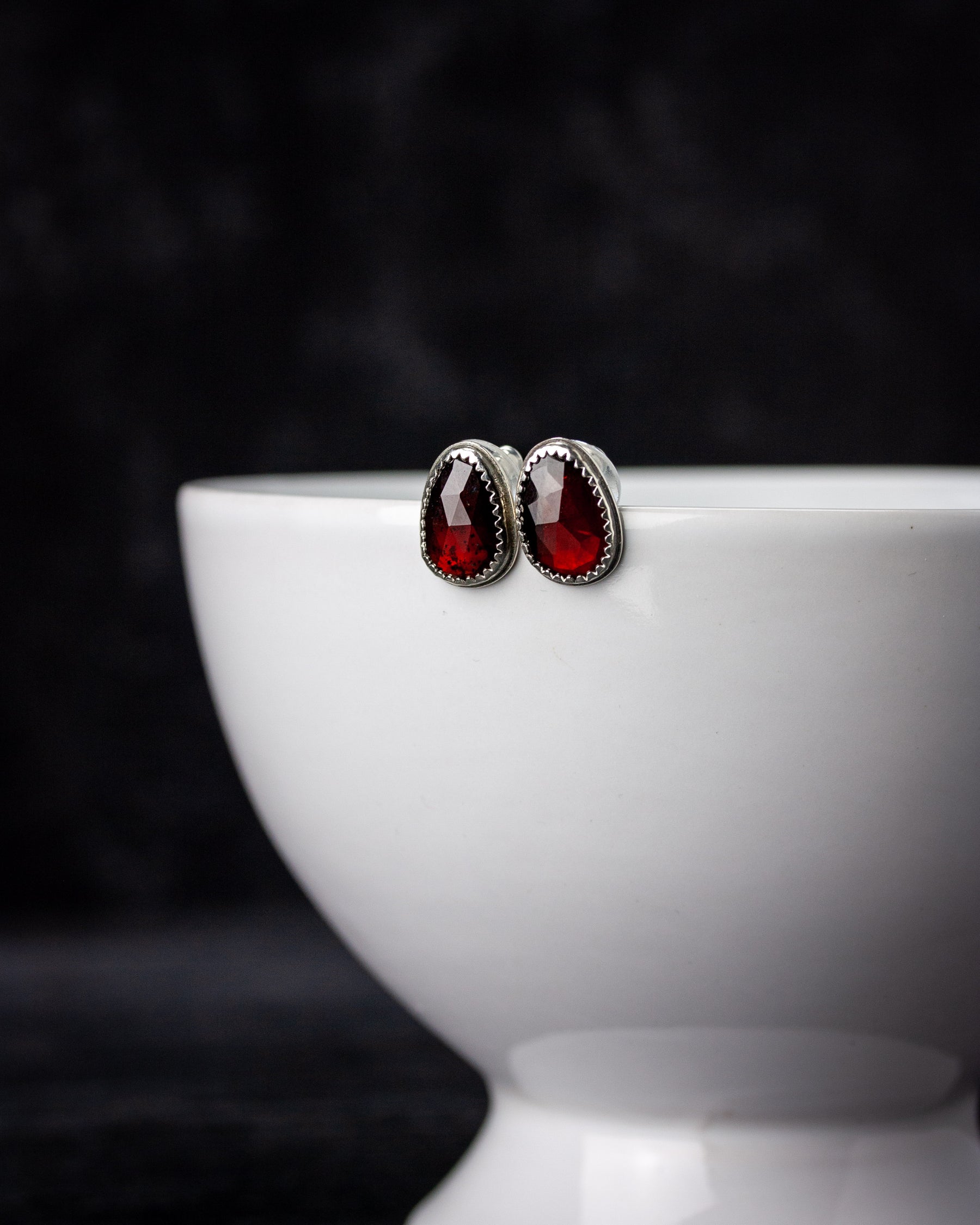 Garnet Stud Earrings