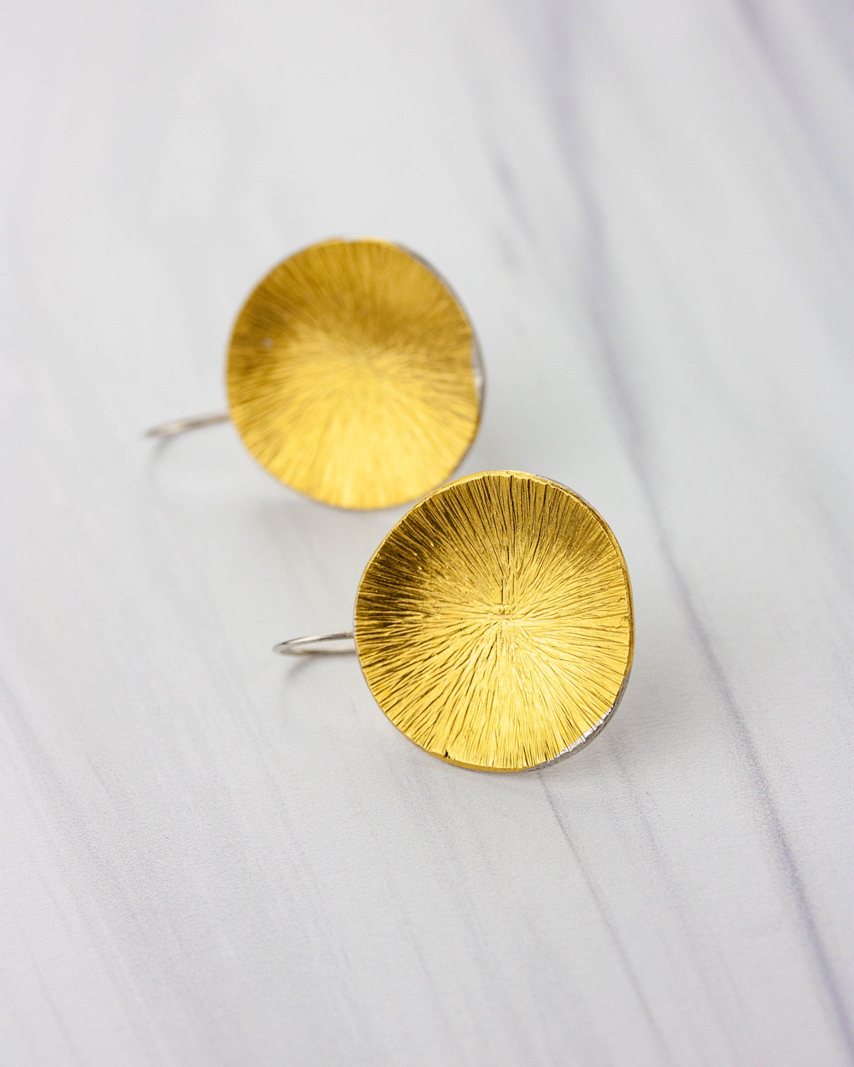 Soleil Earrings, 24k gold