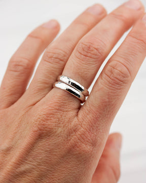 Hammered Silver Stacking Ring
