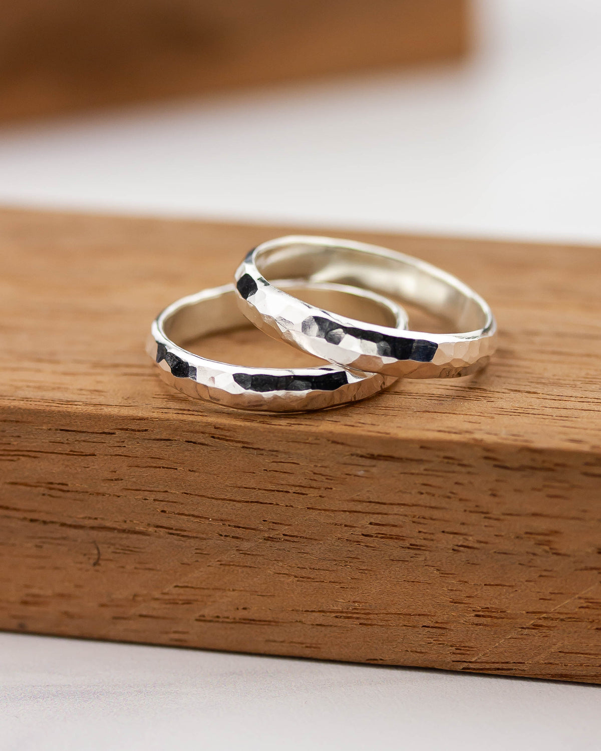 Hammered Silver Stacking Ring