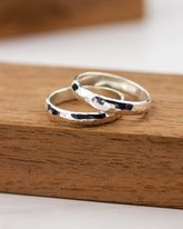 Hammered Silver Stacking Ring