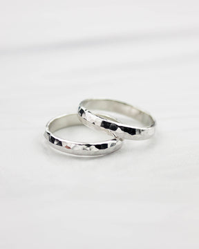 Hammered Silver Stacking Ring