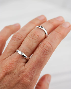 Hammered Silver Stacking Ring