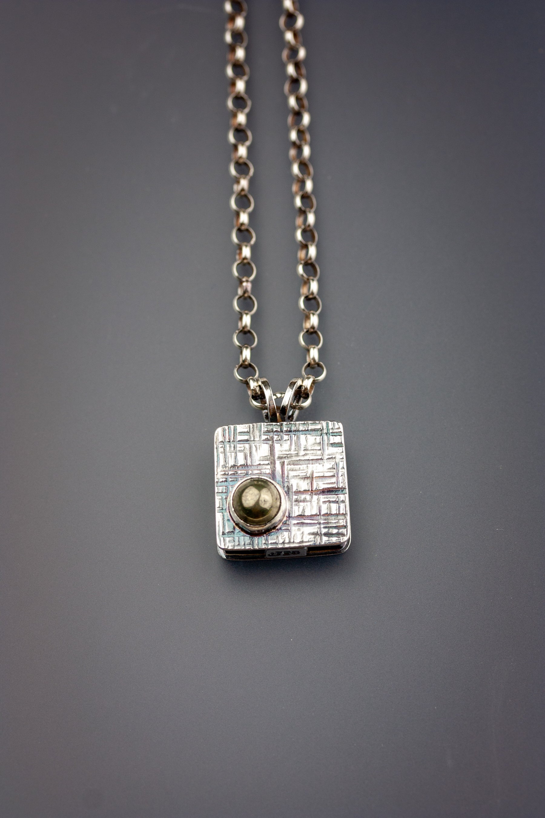 Pyrite Box Pendant