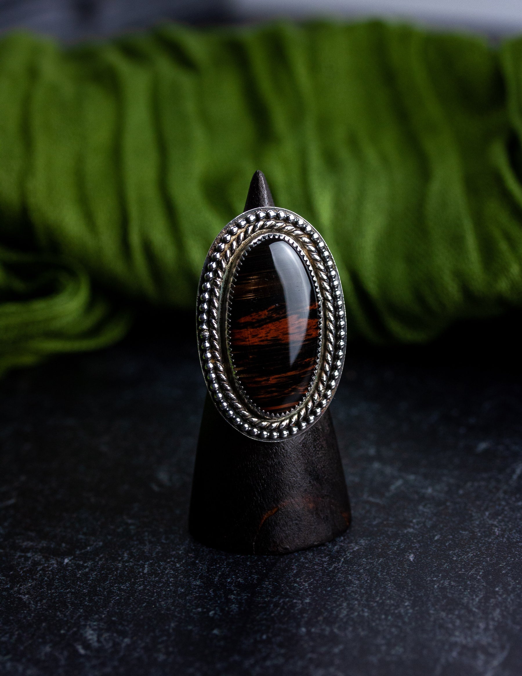 River Styx Obsidian Ring - US 8